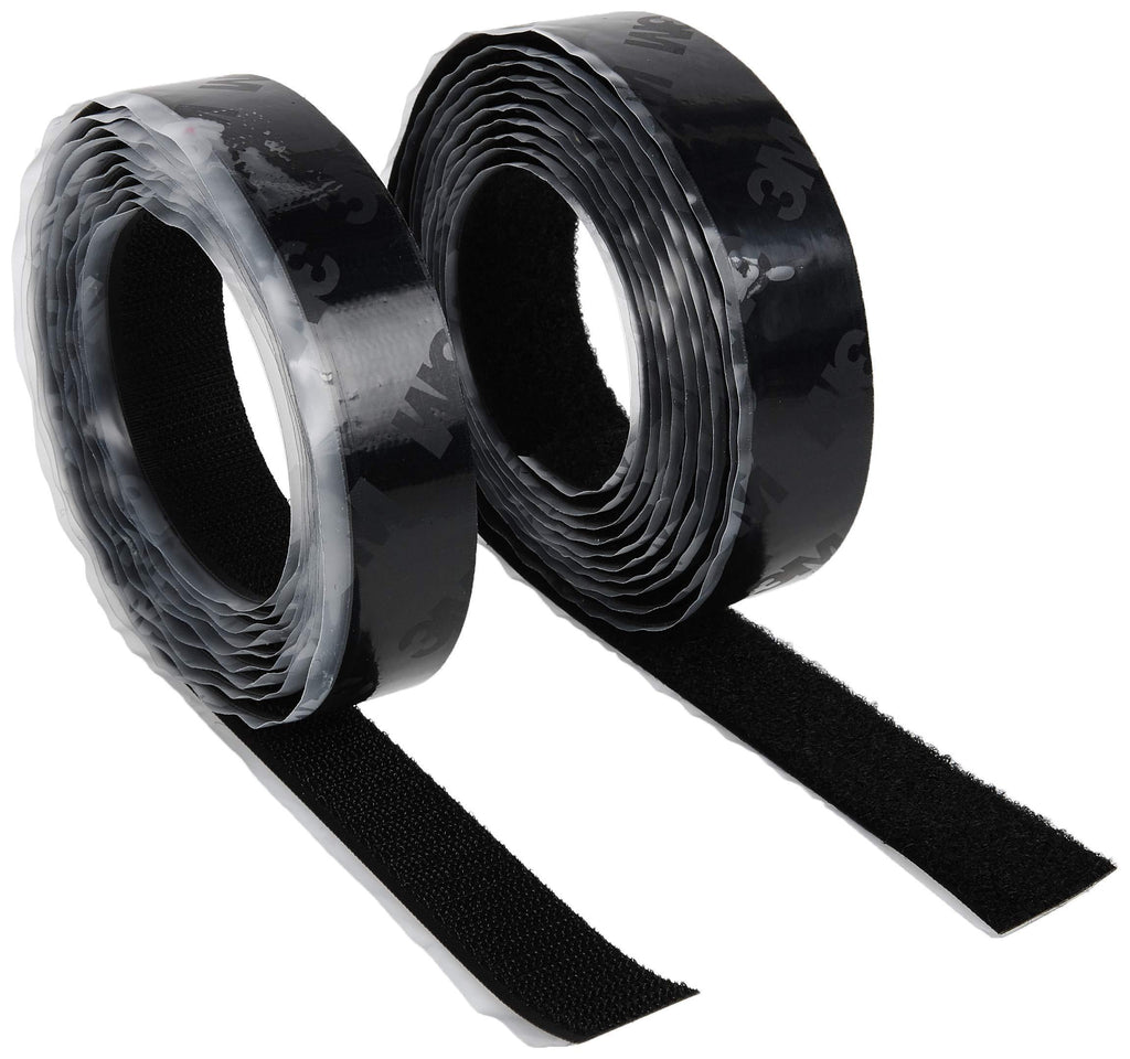 3M Hook/Loop Fastener TB3571/TB3572, Black, 1 in x 10 ft