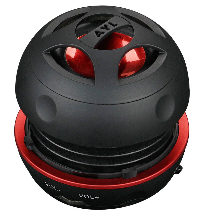 AYL Mini Speaker System, Portable Plug in Speaker with 3.5mm Aux Audio Input, External Speaker for Laptop Computer, MP3 Player, iPhone, iPad, Cell Phone (Black) Mini Portable Black