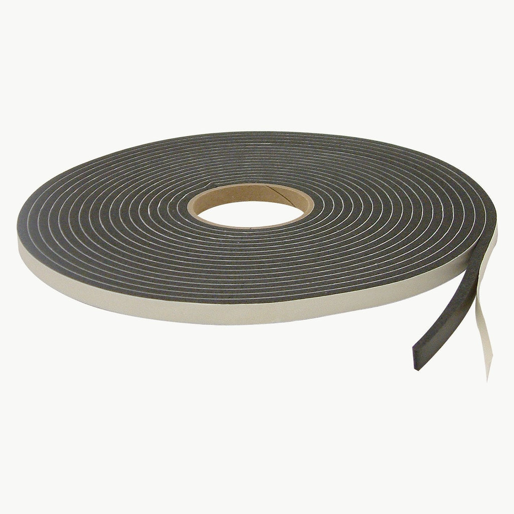 JVCC SCF-01 Low-Density PVC Foam Tape [Single-Sided, Closed Cell]: 1/4 in. Thick x 1/2 in. x 35 ft. (Black) 1/4 in. thick foam x 1/2 in. x 35 ft.