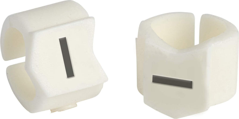 SCN23-I-CAP Black on White, Wire Marker Clip Sleeves (50 Clips)