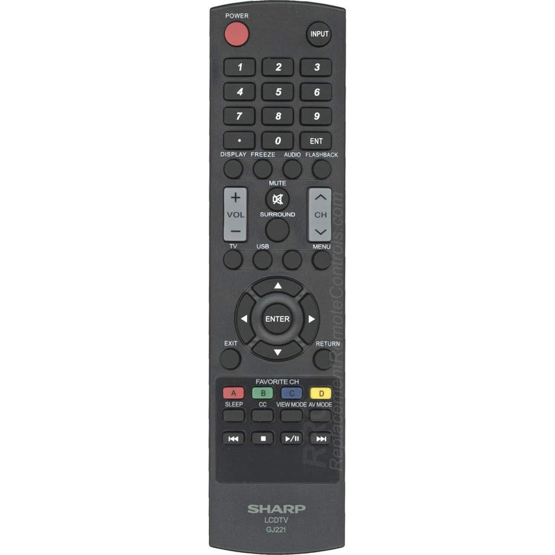 SHARP GJ221 Remote