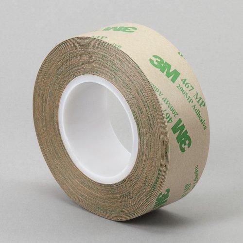 3M 467MP Clear Adhesive Transfer Tape, 3" Width x 5yd Length (1 roll)