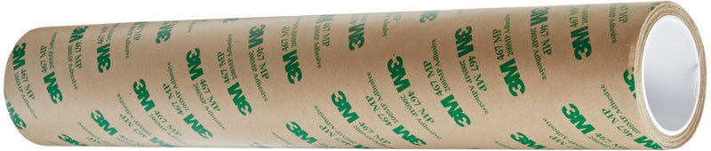 3M 467MP Clear Adhesive Transfer Tape, 12" width x 5yd length (1 roll)