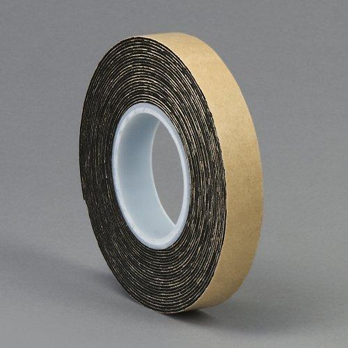 3M 4492B Polyethylene Foam Tape, 1" Width x 5yd Length (1 roll), Black Foam Tape