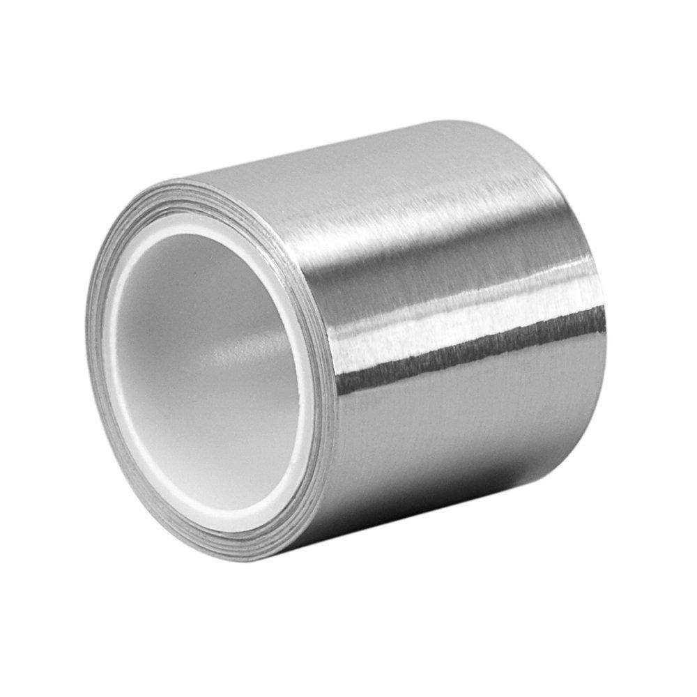 3M 3311 Silver Aluminum Foil Tape - 1 in. x 5 yd. Vapor Resistant Rubber Adhesive Foil Tape Roll. Adhesives and Tapes