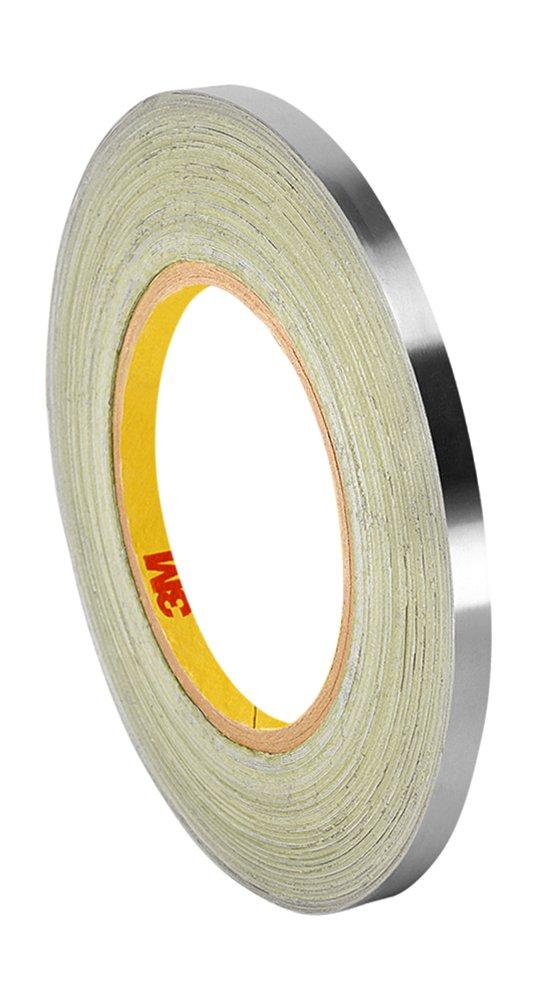 3M 420 Dark Silver Lead Foil Tape - 0.5 in. x 15 ft. Roll, Conformable Tape, Rubber Adhesive, Linered. Electrically and Thermally Conductive Tape [1 Roll]