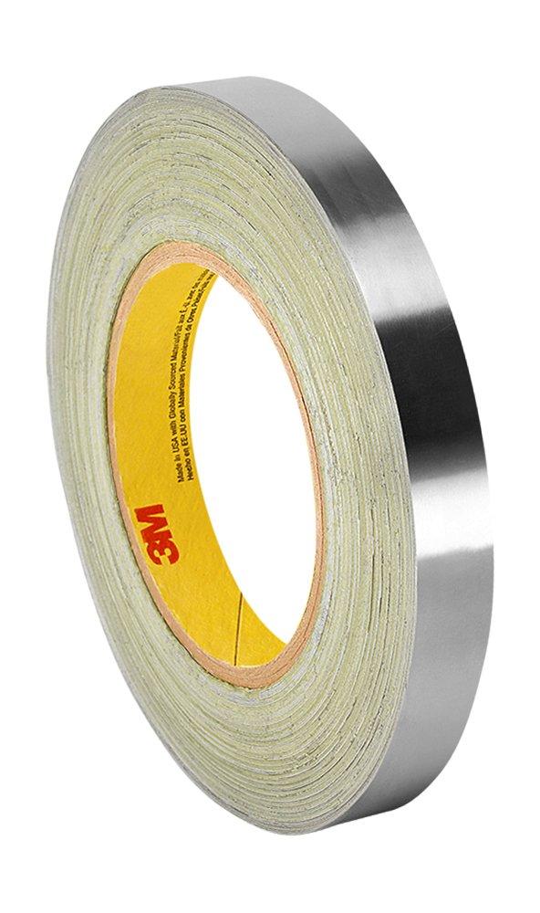 3M 420 Dark Silver Lead Foil Tape - 1 in. x 15 ft. Roll, Conformable Tape, Rubber Adhesive, Linered. Electrically and Thermally Conductive Tape [1 Roll]