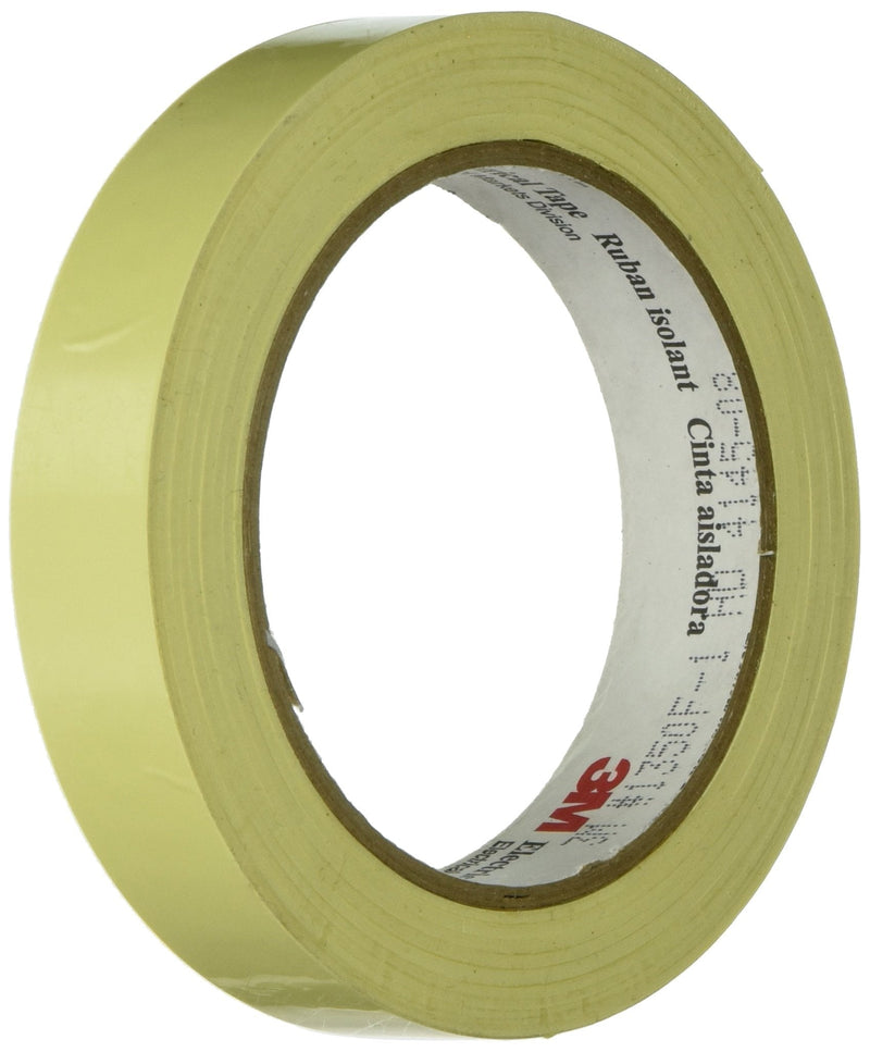 3M 1350F-2 Yellow Electrical Tape, 1" width x 72yd length (1 roll) 72 Yards 1 inches