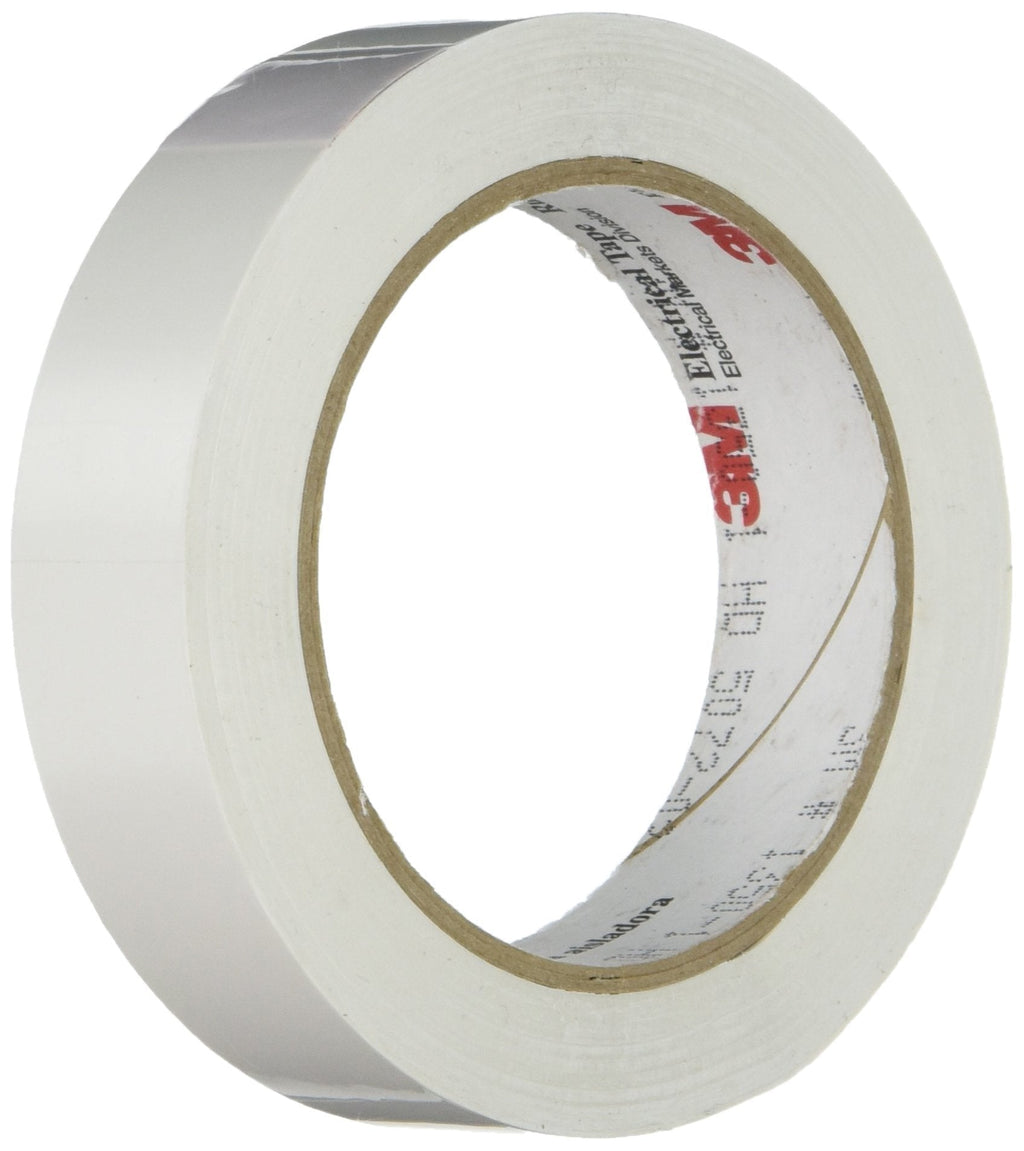 3M Electrical Tape, Polyester Film 1350F-1, 1" x 72 yards, White 1" widthx72yd length