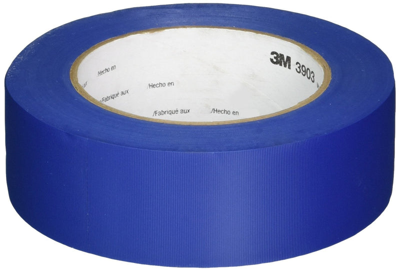 3M 3903 Vinyl Duct Tape Roll - 1.5 in. x 150 ft. Blue, Moisture, Chemical Resistant, Rubber Adhesive Tape with Embossed Vinyl Backing.