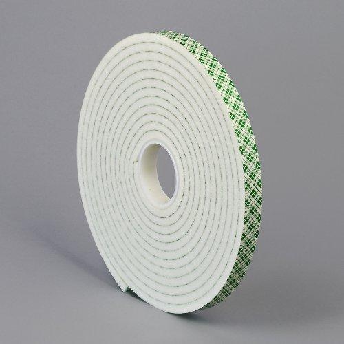 3M - 1-5-4004W Natural Polyurethane Double Coated Foam Tape, 1" width x 5yd length (1 roll)