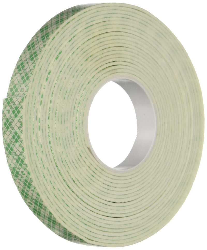 3M 4026 Natural Polyurethane Double Coated Foam Tape, 0.5" width x 5yd length (1 roll)