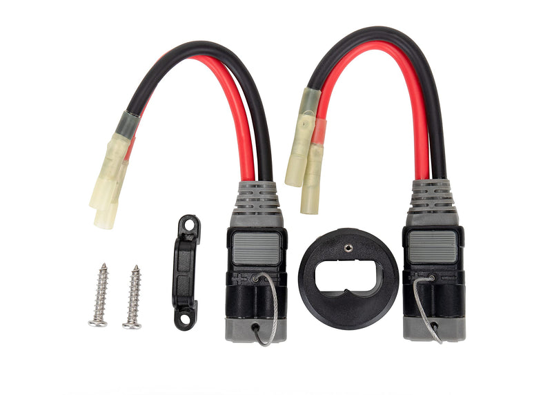 Trac Outdoors High-Current Connector Kit, 8 Gauge - Upgrade Your Trolling Motor Connectors to High-Current 12V or 24V Power - For 60 Amp 12/24/36V Power (69441)