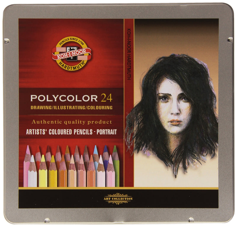 KOH-I-NOOR Polycolor Portrait Artist's Coloured Pencils (Set of 24)