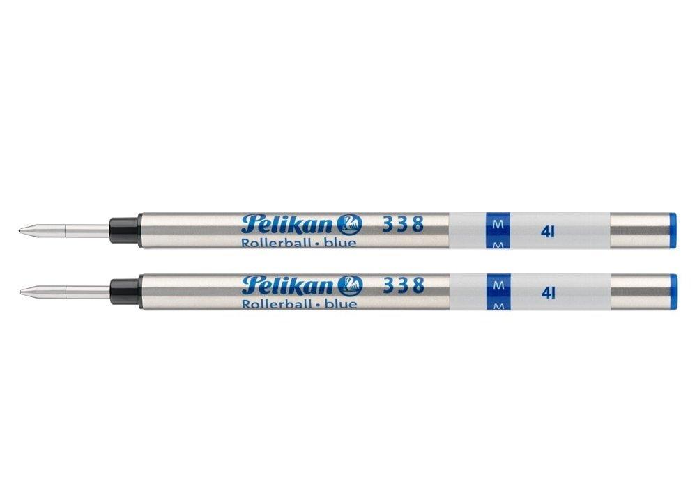 Pelikan 338 Medium Rollerball Refill - Blue (Pack of 2)