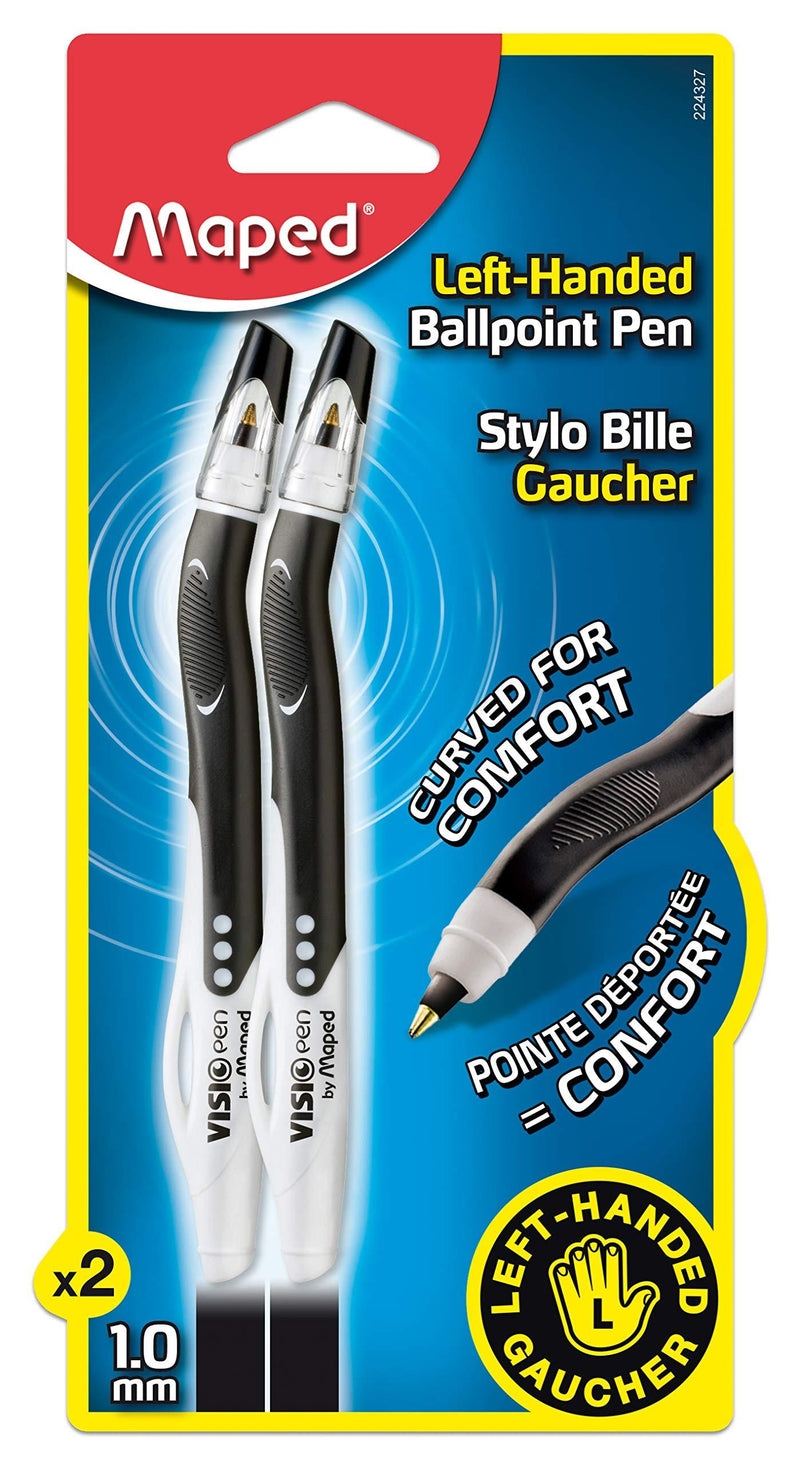 Maped Visio Left Handed Pens, Pack of 2, Black (224327) 2 Pack