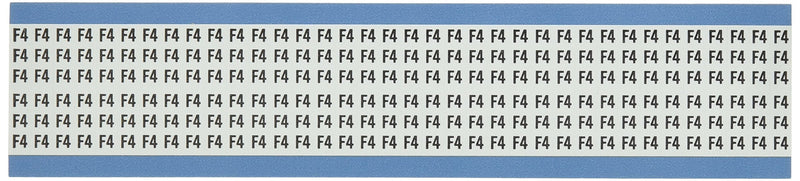 Brady WM-F4-PK Repositionable Vinyl Cloth (B-500), Black on White, Solid Letters & Numbers Wire Marker Card (25 Cards)
