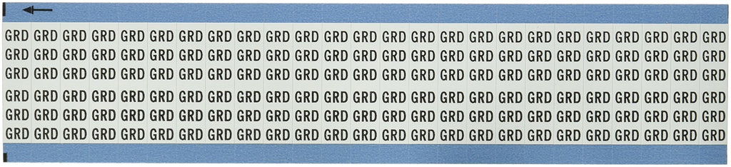 Brady WM-GRD-PK Repositionable Vinyl Cloth (B-500), Black on White, Symbol Wire Marker Card (25 Cards)