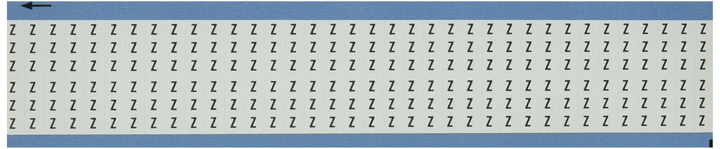 Brady WM-Z-PK Repositionable Vinyl Cloth (B-500), Black on White, Solid Letters Wire Marker Card (25 Cards)