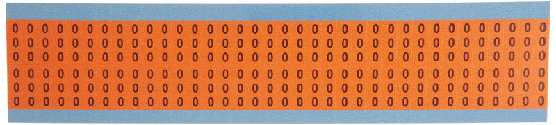 Brady WM-0-OR-PK Repositionable Vinyl Cloth (B-500), Black on Orange, Solid Numbers Wire Marker Card - Black on Orange (25 Cards)
