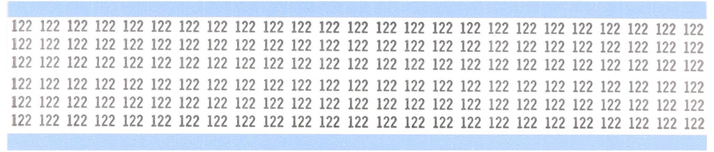 Brady WM-122-PK Repositionable Vinyl Cloth (B-500), Black on White, Solid Numbers Wire Marker Card (25 Cards)