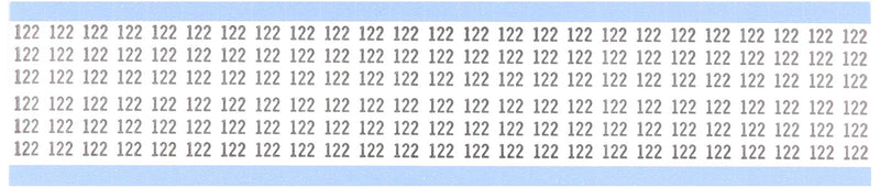 Brady WM-122-PK Repositionable Vinyl Cloth (B-500), Black on White, Solid Numbers Wire Marker Card (25 Cards)