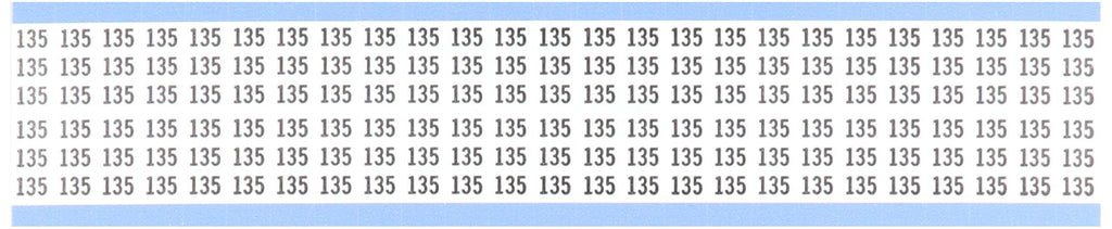 Brady WM-135-PK Repositionable Vinyl Cloth (B-500), Black on White, Solid Numbers Wire Marker Card (25 Cards)