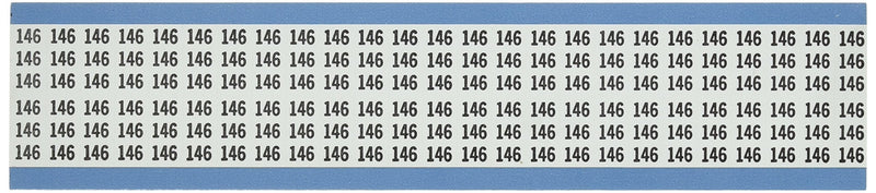 Brady WM-146-PK Repositionable Vinyl Cloth (B-500), Black on White, Solid Numbers Wire Marker Card (25 Cards)