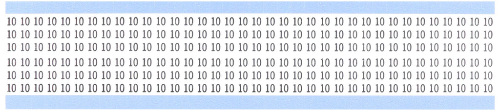 Brady TWM-10-PK Low-Profile Glossy Vinyl-Coated Polyester (B-702), Black on White, Solid Numbers Wire Marker Card (25 Cards)