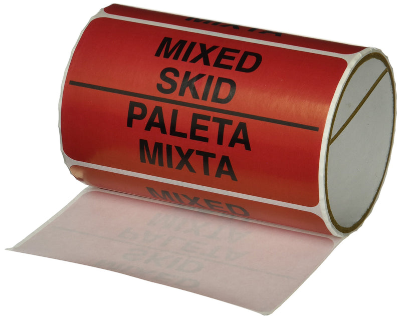 TapeCase"Mixed Skid/Paleta Mixta" Label - 50 per Pack (1 Pack) SHIPLBL-110-50