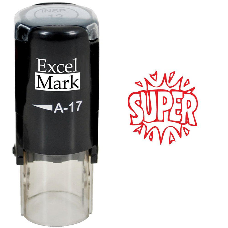 Round Teacher Stamp - Super - RED Ink