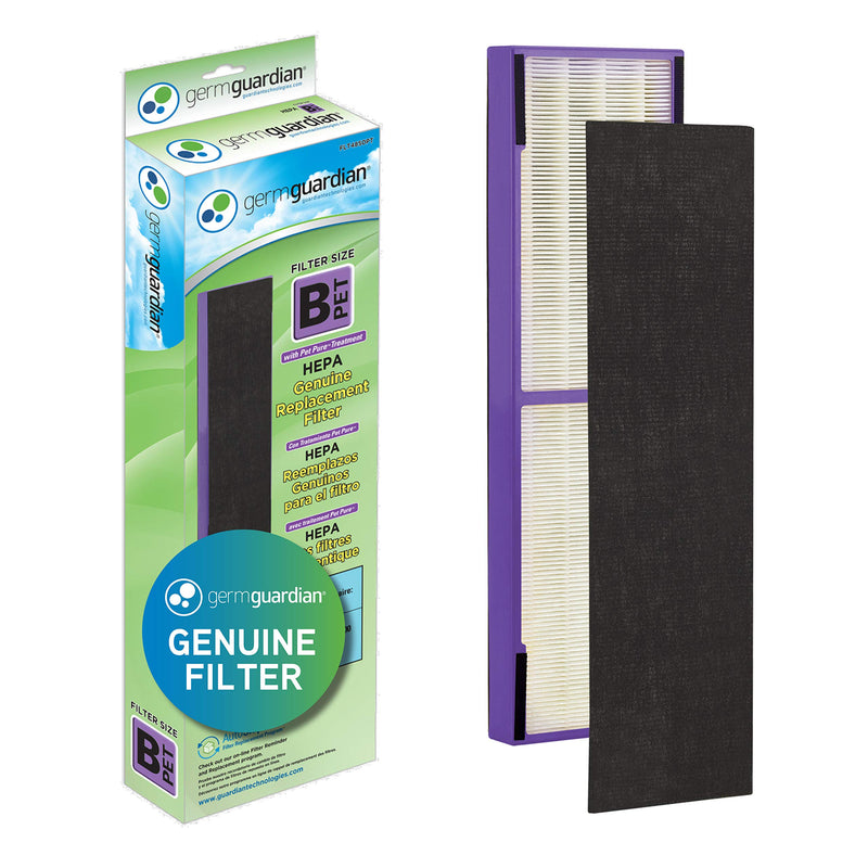 Germ Guardian FLT4850PT True HEPA Genuine Air Purifier Replacement Filter B, with Pet Pure Treatment for GermGuardian AC4900, AC4825, AC4850PT, CDAP4500, AC4300, and More, 1 Count (Pack of 1) 1 Pack