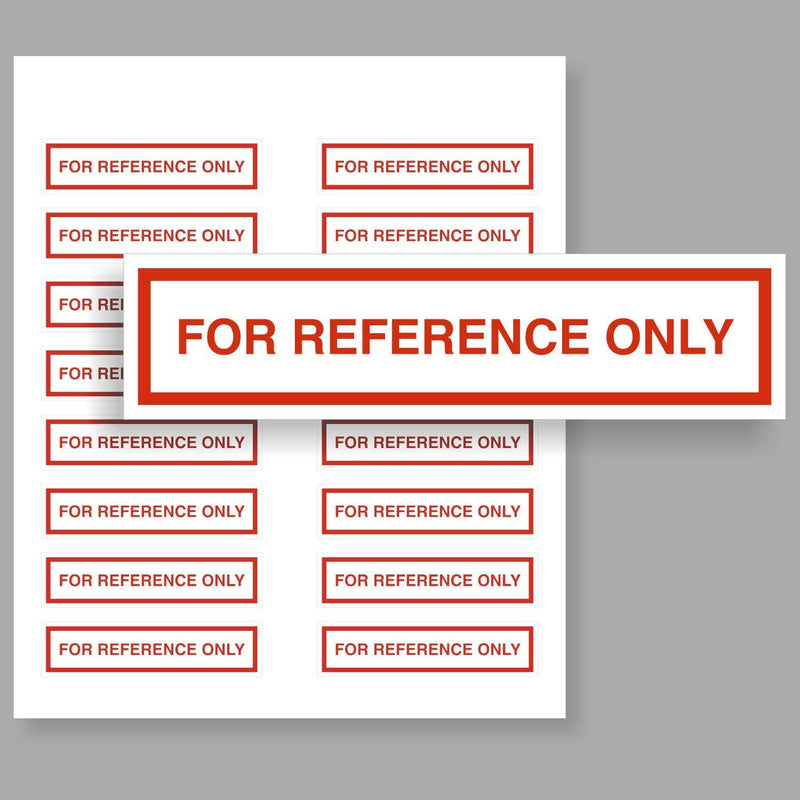 SmartSign “for Reference ONLY” Write-On Vinyl Removable Label | 2" x 0.5" Pack of 160