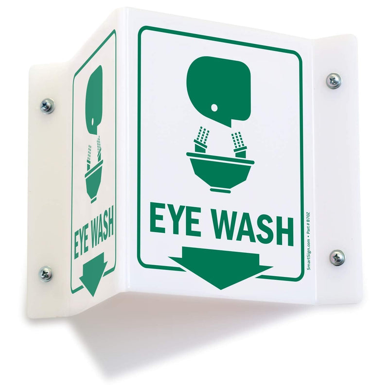 SmartSign "Eye Wash" Projecting Sign | 5" x 6" Acrylic