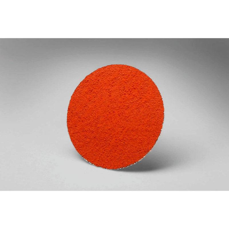 3M Roloc Disc 777F - 60 Grit Ceramic Aluminum Oxide Grinding Disc - For Disc Sanders - Roloc Quick Change - Water Resistant YF-Weight Backing - 2
