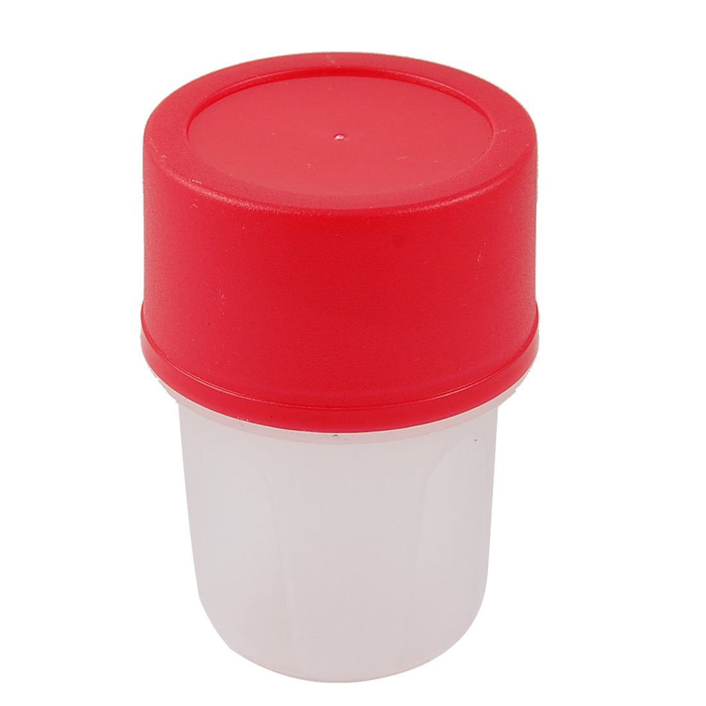 Uxcell Plastic Office Desktop Cap Seal Stamper Storage Box, Red