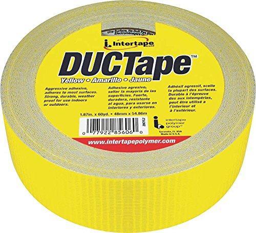 IPG INT20CY2 Duct Tape, 60 yards Length x 2" Width, Yellow