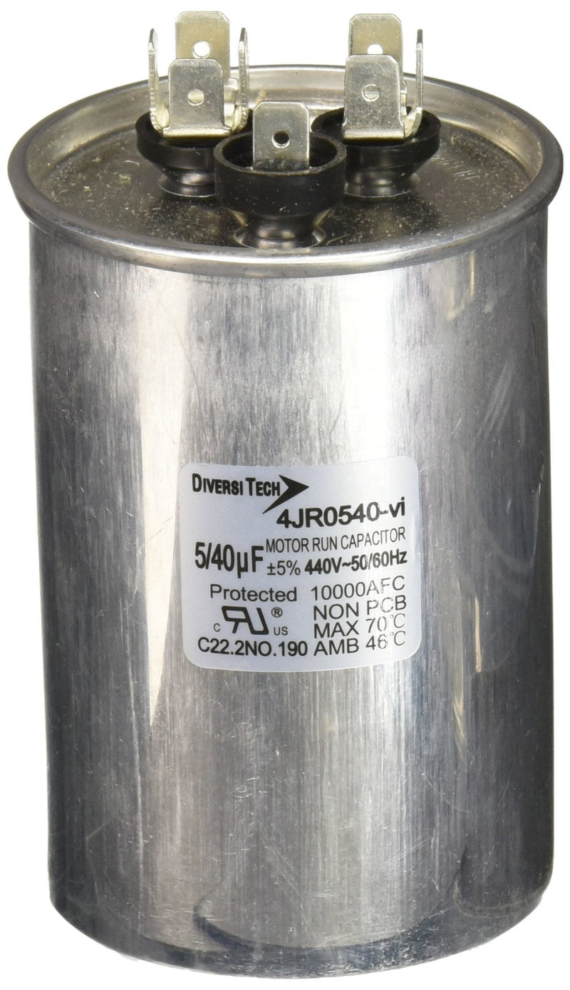 Diversitech 4JR0540 Mtr. Run Cap,Round,40+5uf 440v