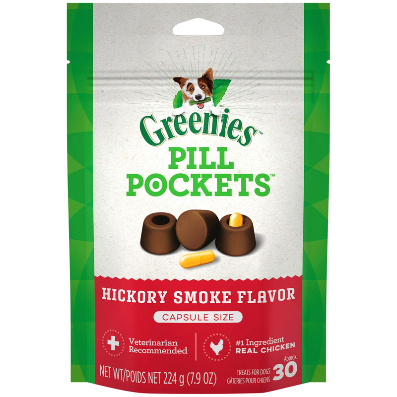 GREENIES Pill Pockets for Dogs Capsule Size Natural Soft Dog Treats 7.9 Ounce.