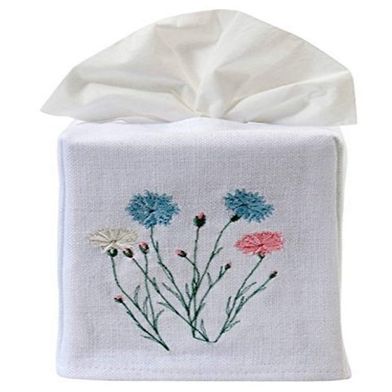 Jacaranda Living DG17-WFP Tissue Box Cover, 4.5 x 4.5 x 5.25, White
