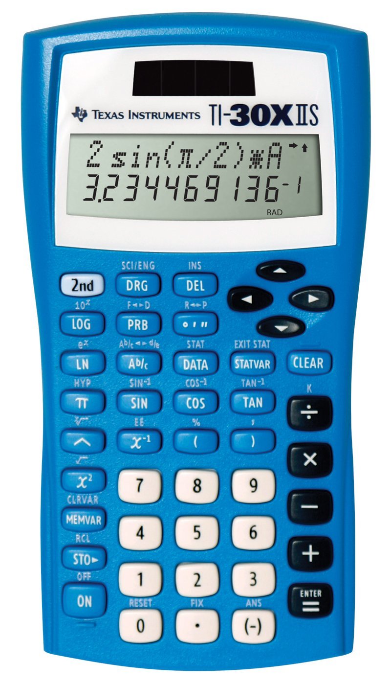 Texas Instruments TI-30XIIS Scientific Calculator, Blue Single Pack