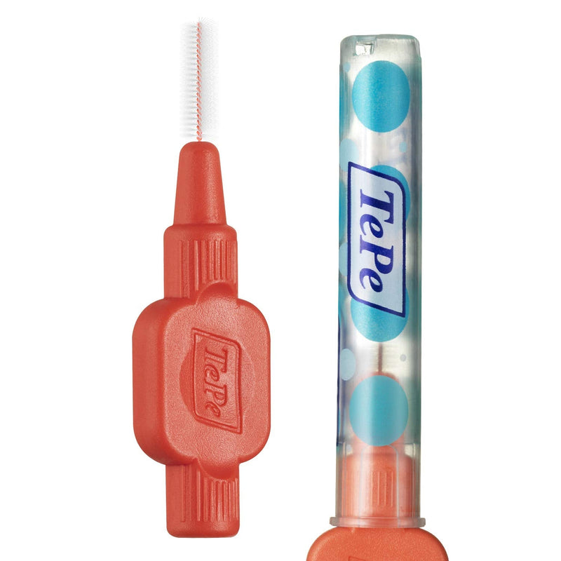 TEPE Extra Soft Interdental Brush Cleaners – Dental Brushes Between Teeth 8 Pk, Red 0.5mm