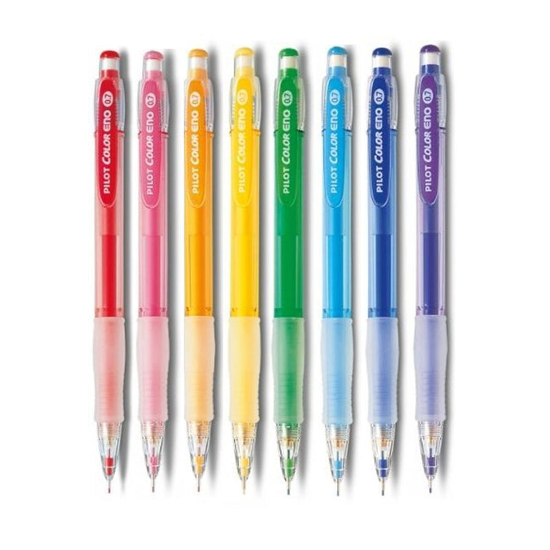 PILOT Color Eno 0.7mm Automatic Mechanical Pencil 8 Color Set Multicolored