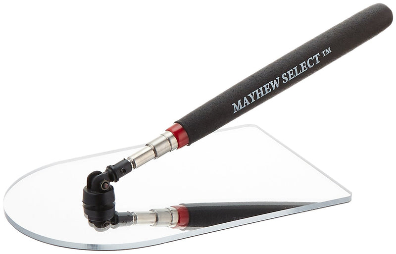 Mayhew 17765 4” x 6” Plastic Telescoping Inspection Mirror, 8-3/4-Inch
