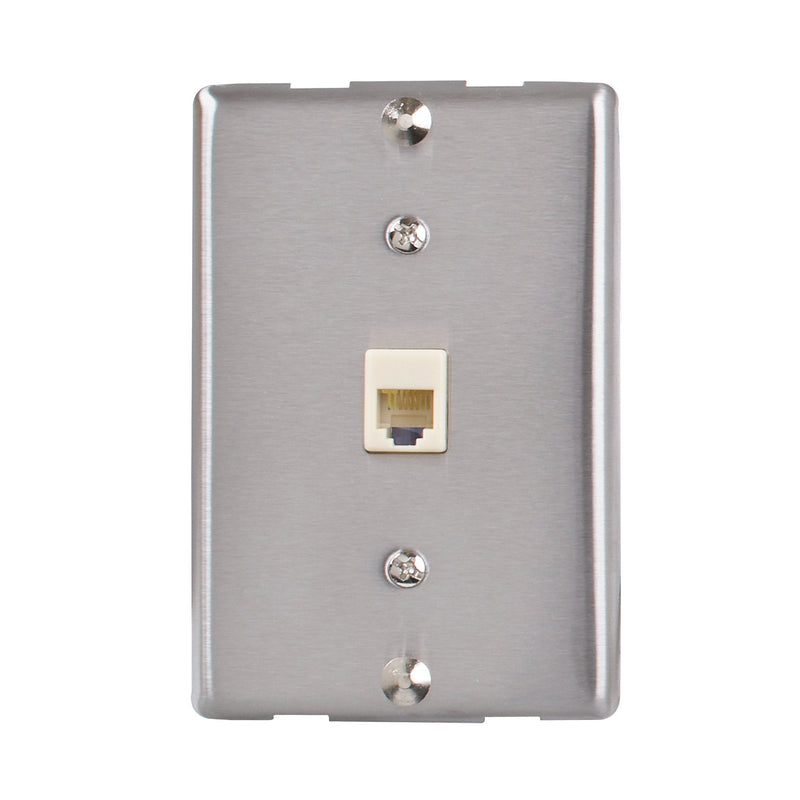 AmerTac - Zenith TW1001WPS TW1001WPS Universal Wall Phone Jack, Sivler Landline Telephone Accessory, Silver