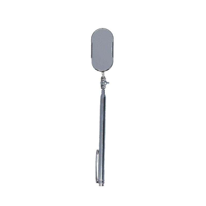 Ullman B-2T Oval Telescoping Pocket Inspection Mirror, 2" Length x 1" Width Mirror, 4-1/2" to 19" Extended Handle Length