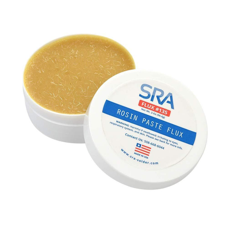 SRA Soldering Products Rosin Paste Flux #135 In A 2 oz Jar