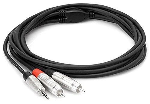 Hosa HMR-010Y 3.5 mm TRS to Dual RCA Pro Stereo Breakout Cable, 10 Feet HMR-010Y 10 ft