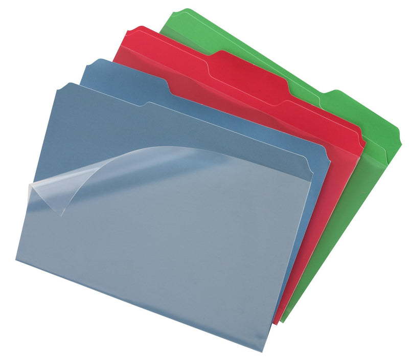 Find It Clear View File Folder with Clear Front Sheet, Pack of Six, Assorted Colors (FT07187)