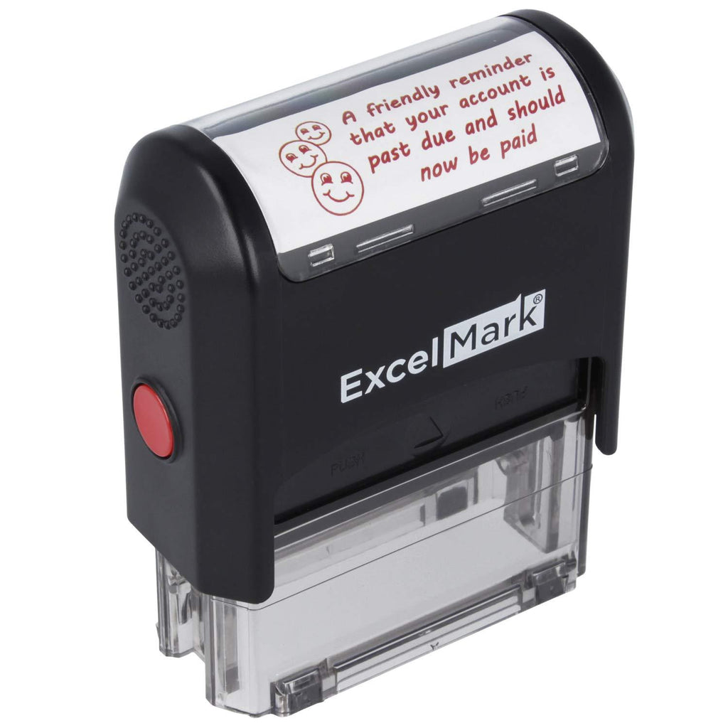 Friendly Reminder Past Due - Self Inking Bill Collection Stamp in Red Ink